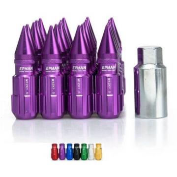 PURPLE Tuner Extended Anti-Theft Wheel Security Locking Lug Nuts M12x1.25 20pcs