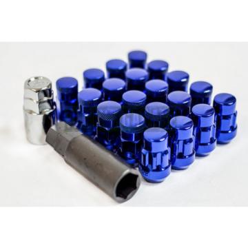 MUTEKI SR35 BLUE STEEL CLOSE END 12X1.25MM 16 LUG NUTS + 4 LOCKS &amp; KEY TUNER 20