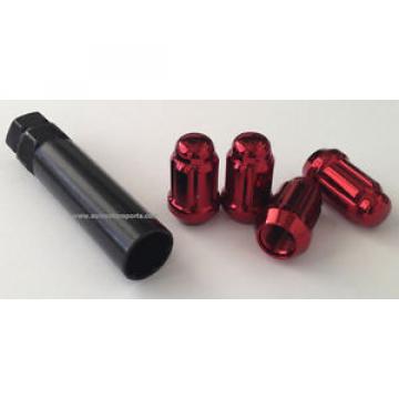 ACORN SPLINE LUG NUT RED 12x1.5mm WITH SPLINE KEY WHEEL LOCK