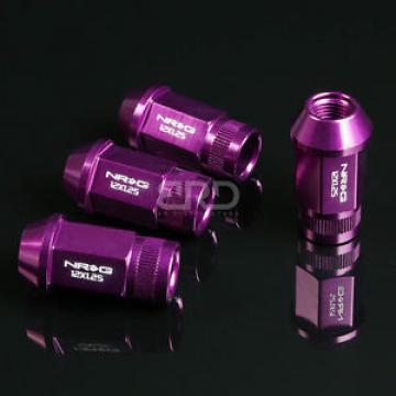 NRG ANODIZED ALUMINUM OPEN END TUNER WHEEL RIM LUG NUTS LOCK M12x1.25 PURPLE 4PC