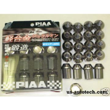 PIAA Locking Lug Nuts GUN METAL 12 x 1.25