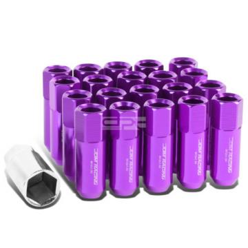 20PCS M12 X 1.5 EXTENDED ALUMINUM LOCKING LUG WHEEL ACORN TUNER LOCK NUTS PURPLE