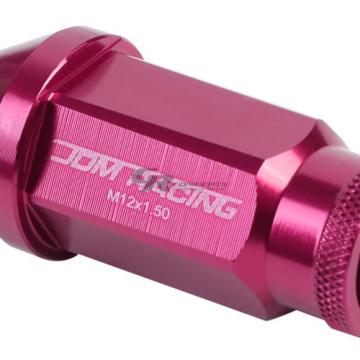 20X RACING RIM ACORN TUNER ALUMINUM WHEEL LOCK LUG NUTS + 1X ADAPTER KEY PINK