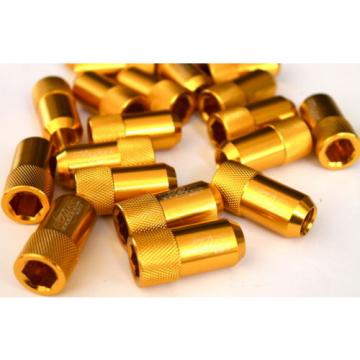 16PC CZRRACING GOLD SHORTY TUNER LUG NUTS NUT LUGS WHEELS/RIMS FITS:MITSUBISHI