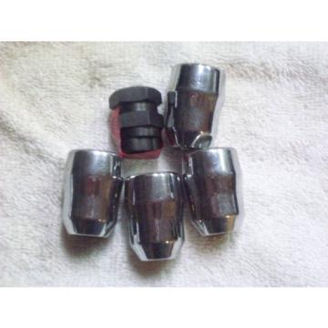 1/2-20 Locking  Lug Nuts and key NEVER USED FREE SHIPPING