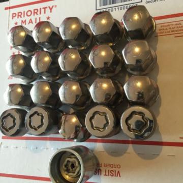 2012-2017 Dodge Ram 1500 Used 14X1.5mm Exposed Lug Nuts X20 &amp; McGard Locks &amp; Key