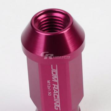 FOR CORVETTE/MALIBU/lMPALA 20X ACORN TUNER ALUMINUM WHEEL LUG NUTS+LOCK+KEY PINK