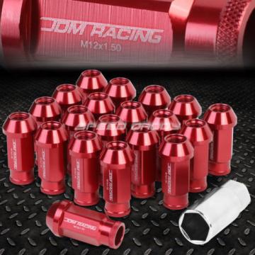 20X 50MM RIM ANODIZED WHEEL LUG NUT+ADAPTER KEY FOR IS250 IS350 GS460 RED