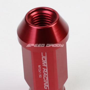 20X 50MM RIM ANODIZED WHEEL LUG NUT+ADAPTER KEY FOR IS250 IS350 GS460 RED