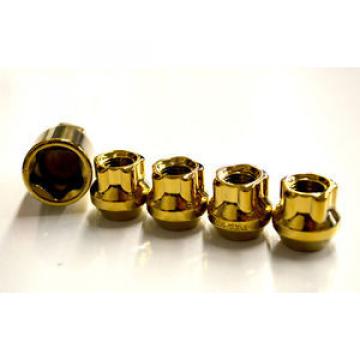 NNR OPEN ENDED SPLINE LUG NUT WHEEL LOCK SET GOLD 12X1.5 NNR-LN-WLOS1215GD