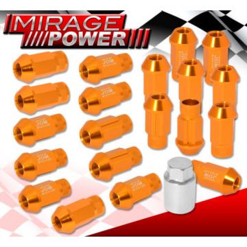 (20 PIECES) UNIVERSAL M12x1.25 ALUMINUM TUNER WHEEL LUG NUTS GOLD + LOCKING KEY