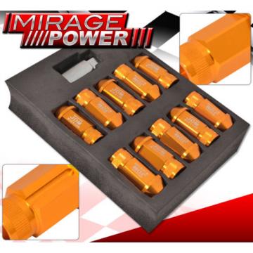 (20 PIECES) UNIVERSAL M12x1.25 ALUMINUM TUNER WHEEL LUG NUTS GOLD + LOCKING KEY