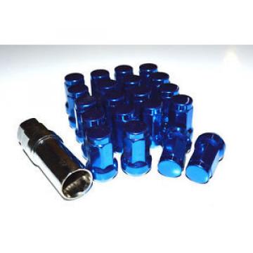 NNR CLOSED ENDED HEPTAGON LUG NUT LOCK SET BLUE 12X1.5MM 20 PIECES