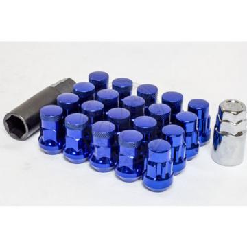 MUTEKI SR35 LUG NUTS STEEL BLUE 12X1.5 16 PCS + 4 LOCKS CLOSE END 35MM TUNER 20