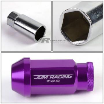 FOR CAMRY/CELICA/COROLLA 20X ACORN TUNER ALUMINUM WHEEL LUG NUTS+LOCK+KEY PURPLE