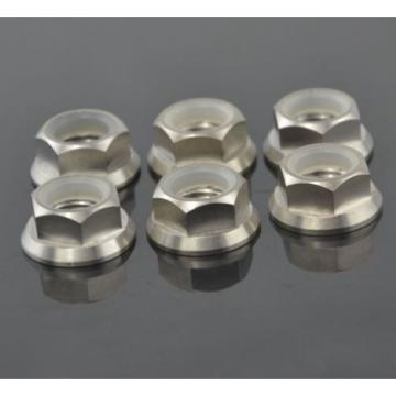 6PCS Titanium Ti M10x1.5 Pitch Sprocket Flange Lock Nut For Honda Suzuki Yamaha