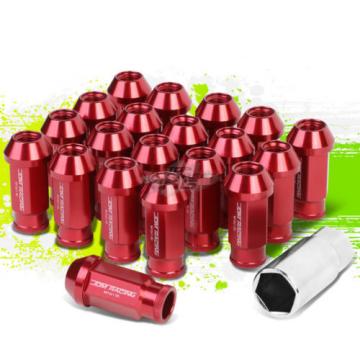 20PC M12 X 1.5 OPEN END ALUMINUM LUG NUT/WHEEL RIM LOCK+ADAPTER KEY RED