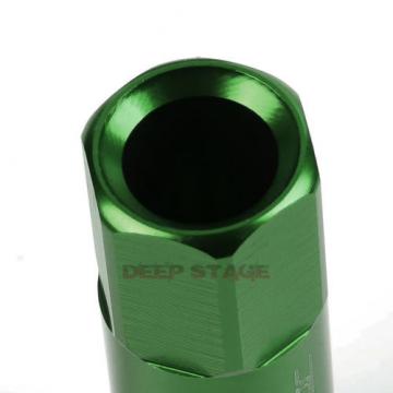 20 PCS M12 X 1.5 ALUMINUM ACORN TUNER LUG NUT/WHEEL LOCK+ADAPTER KEY GREEN