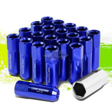 20 X M12 X 1.5 EXTENDED ALUMINUM LUG NUT+ADAPTER KEY MALIBU IMPALA BLUE