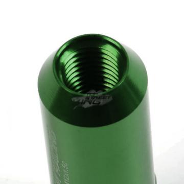 20 X M12 X 1.5 EXTENDED ALUMINUM LUG NUT+ADAPTER KEY DTS STS DEVILLE CTS GREEN