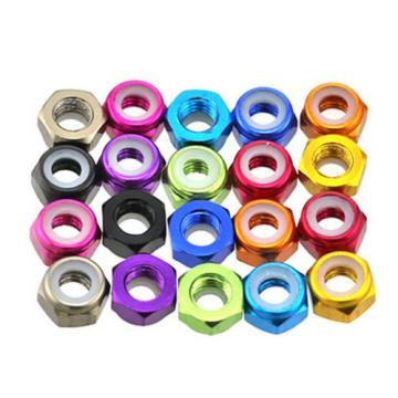 M3 Aluminum Alloy Nylon Lock Nut Multi-Color QTY 10