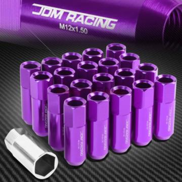 FOR DTS STS DEVILLE 20 PCS M12 X 1.5 ALUMINUM 60MM LUG NUT+ADAPTER KEY PURPLE