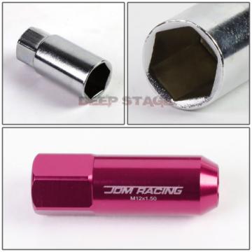 20 PCS M12 X 1.5 ALUMINUM ACORN TUNER LUG NUT/WHEEL LOCK+ADAPTER KEY PINK