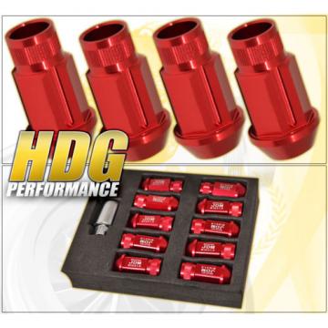 UNIVERSAL M12X1.5MM LOCKING LUG NUTS THREAD PITCH DRAG PERFORMANCE RIMS SET RED