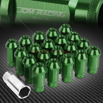 FOR DTS STS DEVILLE CTS 20 PCS M12 X 1.5 ALUMINUM 50MM LUG NUT+ADAPTER KEY GREEN