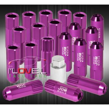 FOR TOYOTA 12x1.5 LOCKING KEY LUG NUTS TRACK EXTENDED OPEN 20 PIECES UNIT PURPLE