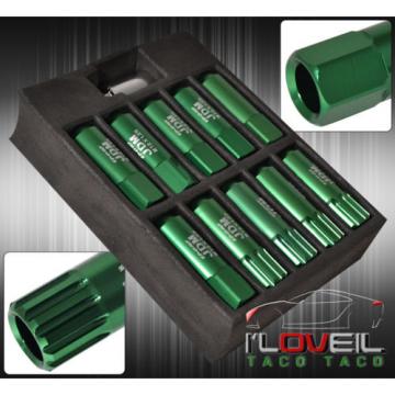 FOR CHEVY M12x1.25 LOCKING LUG NUTS OPEN END EXTEND ALUMINUM 20PIECE SET GREEN