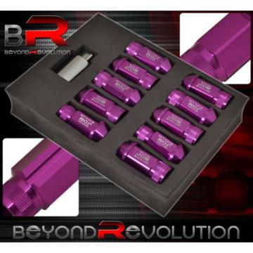 UNIVERSAL 12x1.25 LOCKING LUG NUTS TRACK OPEN 20 PIECES UNIT+KEY PURPLE