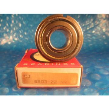 Consolidated 5203 ZZ NR, Double Row Ball Bearing(see SKF 5203 2Z, Fafnir KDDG)