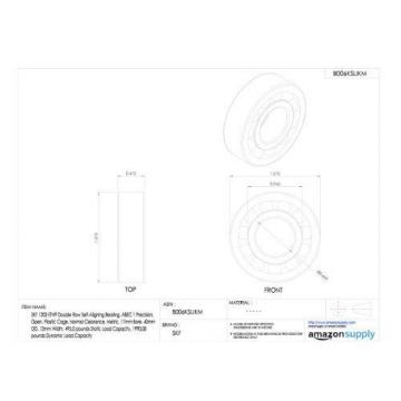 SKF 1203 ETN9 Double Row Self-Aligning Bearing, ABEC 1 Precision, Open, Plastic