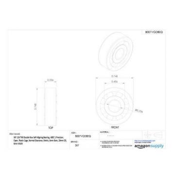 SKF 126 TN9 Double Row Self-Aligning Bearing, ABEC 1 Precision, Open, Plastic