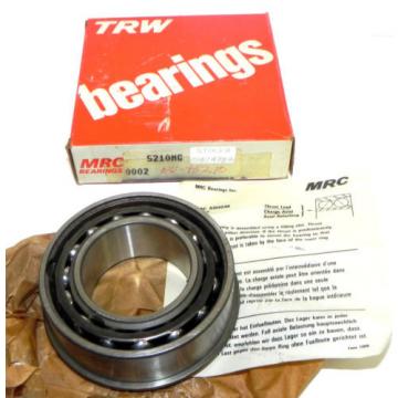 NIB TRW BEARINGS 5210MG BALL BEARING DOUBLE ROW 50X90MM 1-3/16IN STEEL