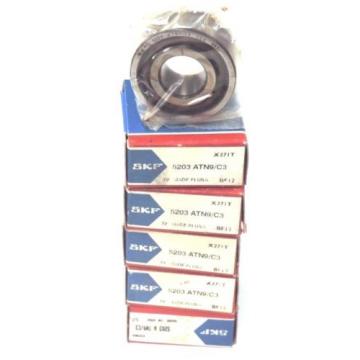 LOT OF 5 NIB SFK 5203 ATN9/C3 DOUBLE ROW BALL BEARINGS 5203ATN9C3