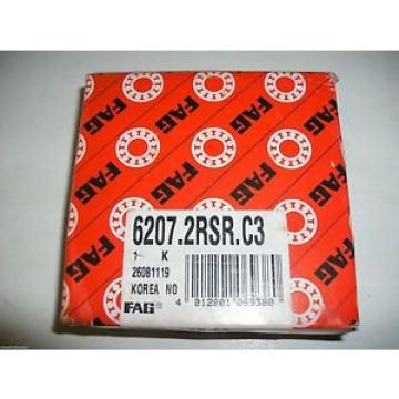 FAG 6207.2RSR.C3 62072RSRC3 Deep Groove Ball Bearing Single Row Double Sealed