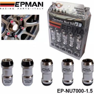 EPMAN AUTHENTIC WHEELS LOCK LUG NUTS M12X1.5 20PCS ACORN RIM CLOSE END BLACK