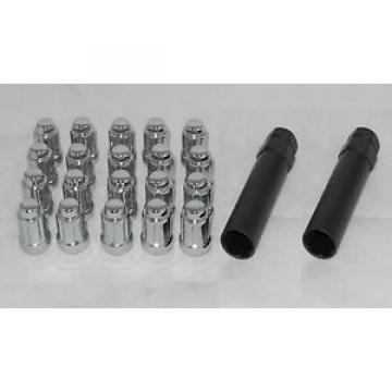 * 12X1.5 CHROME ACORN SEAT TUNER 6 SPLINE LOCK LUG NUT SET OF (20) AND (2) KEYS