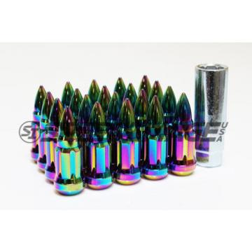 Z RACING BULLET NEO CHROME STEEL LUG NUTS 12X1.5MM EXTENDED KEY TUNER CLOSED