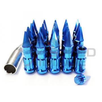 Z RACING BLUE DRAG SPIKE STEEL LUG NUTS SET 12X1.25 TUNER 20 PCS KEY SUBARU AA