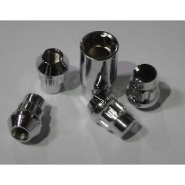 Locking Lug Nuts/Wheel Locks Closed Acorn/Cone Seat, Chrome 1/2-20 Qty 4