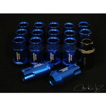 NRG 100 SERIES BLUE OPEN ENDED 12X1.5MM 17 PCS LUG NUT SET WITH LOCK EG EK DC2