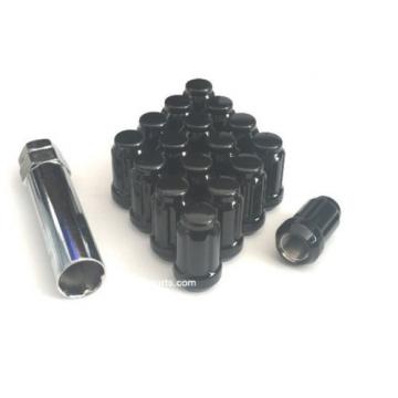 24 PC 12X1.5MM BLACK SPLINE LUG NUTS WHEEL LOCK W/ (1) KEY HONDA ACURA TOYOTA