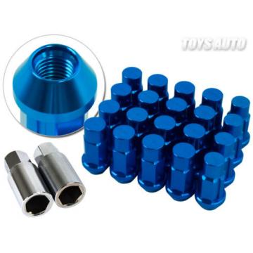 Godspeed Type4 50mm 31g FORGED RIM WHEEL LOCK LUG NUTS 12x1.5 w/ Key BLUE b