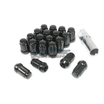 NNR Type M Steel Wheel Lug Nuts &amp; Locks Close Ended Black 41mm 12x1.5 20pcs