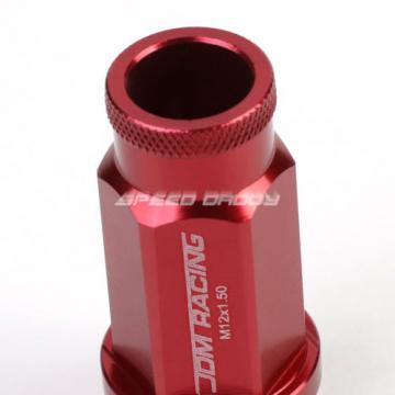 20X 50MM RIM ANODIZED WHEEL LUG NUT+ADAPTER KEY FOR IS250 IS350 GS460 RED