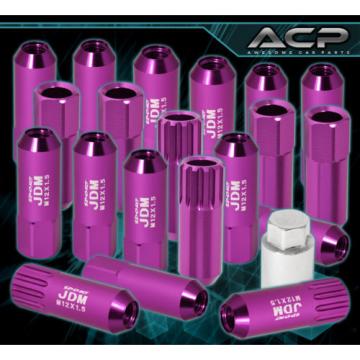 UNIVERSAL 12x1.5 LOCKING LUG NUTS WHEELS EXTENDED ALUMINUM 20 PIECES SET PURPLE