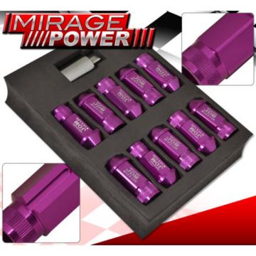 (20 PIECES) UNIVERSAL M12x1.25 ALUMINUM TUNER WHEEL LUG NUTS PURPLE +LOCKING KEY